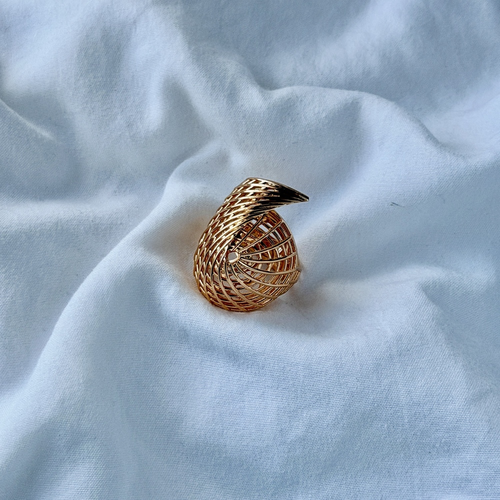 Cupcake Frosting Ring - 18k Gold Plated- Size 7